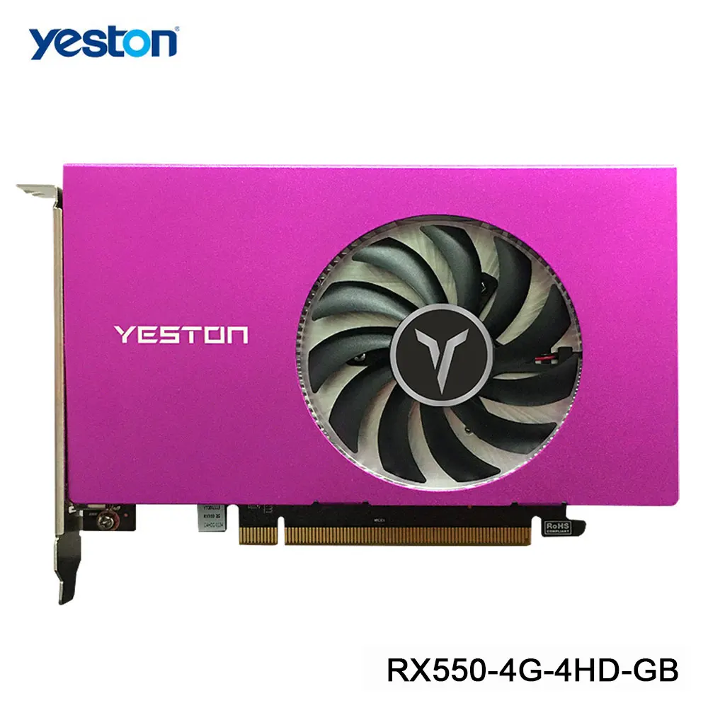 Yeston Radeon RX 550 GPU 4 ГБ GDDR5 128 бит 1183/6000 МГц игровой настольный - Цена: 11928.21