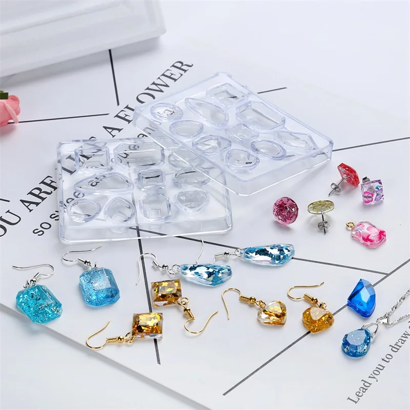 

Pendant Earring Geometric Silicone Mold DIY Crystal Epoxy Resin Mold Jewelry Crystal Necklace Bracelet Handmade Craft Decoration