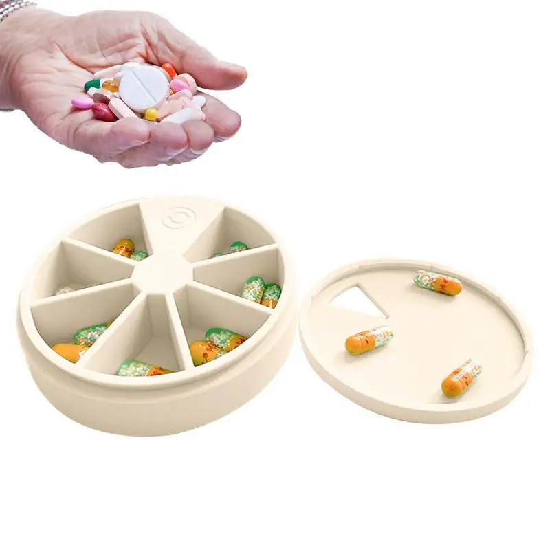 

Round Pill Organizer Round Dose Weekly Pill Organizer Silicone Weekly Vitamin And Medicine Box To Hold Fish Oil And Supplements