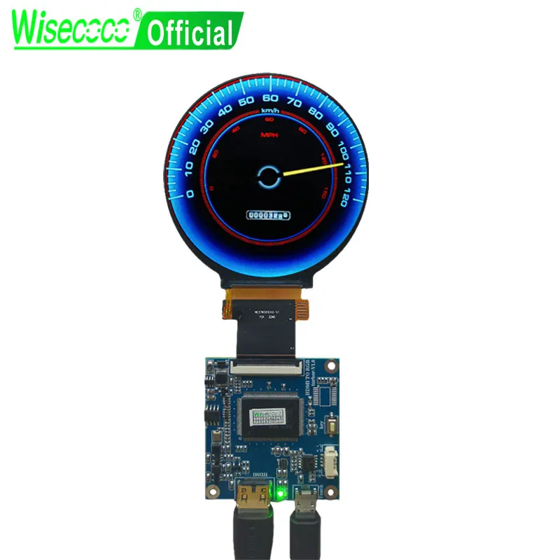 Wisecoco 2.8 Inch Round Display Circular 480x480 RGB IPS LCD Module For Smart Home Appliance Automative Screen