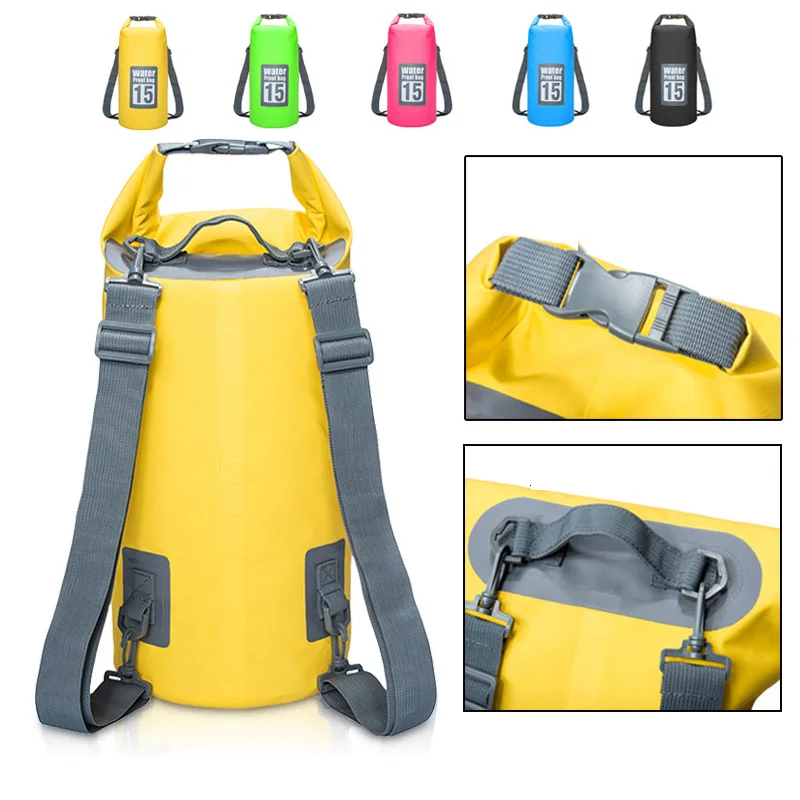 Outdoor Dry Bag Waterproof PVC Foldable Phone Pounch Boating Kayaking Camping Backpack Light Weight Swimming Storage bag