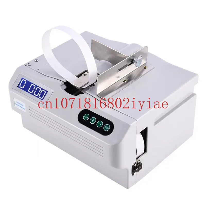 

Automatic paper tape, banknote, document and receipt binding machine