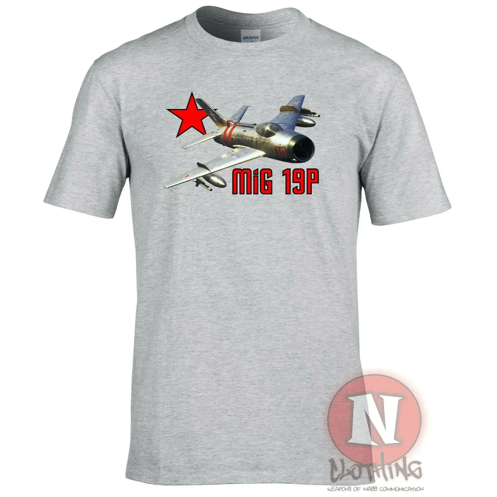 Советская футболка с истребительным самолетом Микоян МиГ 19P 100% хлопок круглым