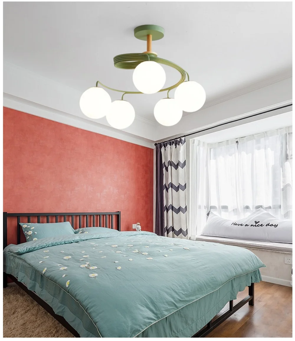 

Стандартная Подвесная лампа, современное минималистичное украшение в скандинавском стиле для комнаты, спальни, гостиной, кафе, ресторана