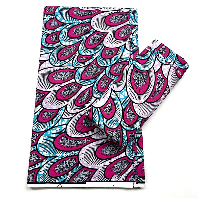 

Ankara Fabric African Real Wax Print 100% Cotton Fashion Design Tissu Wax Africain Pagne Patchwork Fabrics 6 Yards SC0805