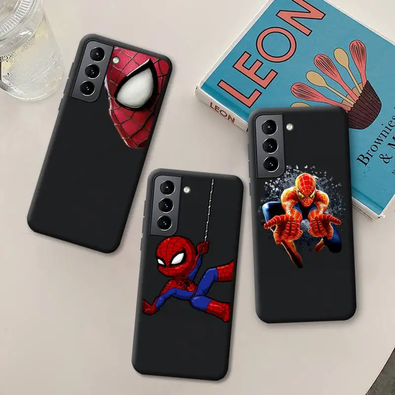 

Marvel Superhero Spider-man Phone Case for Samsung Galaxy S22 S21 Ultra S20 FE S9 Plus S10 5G lite 2020 Silicone Soft Cover
