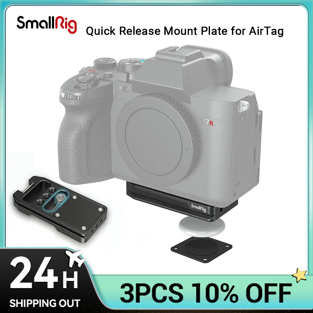 

SmallRig Quick Release Mount Plate (Arca-Type Compatible) for AirTag MD4150