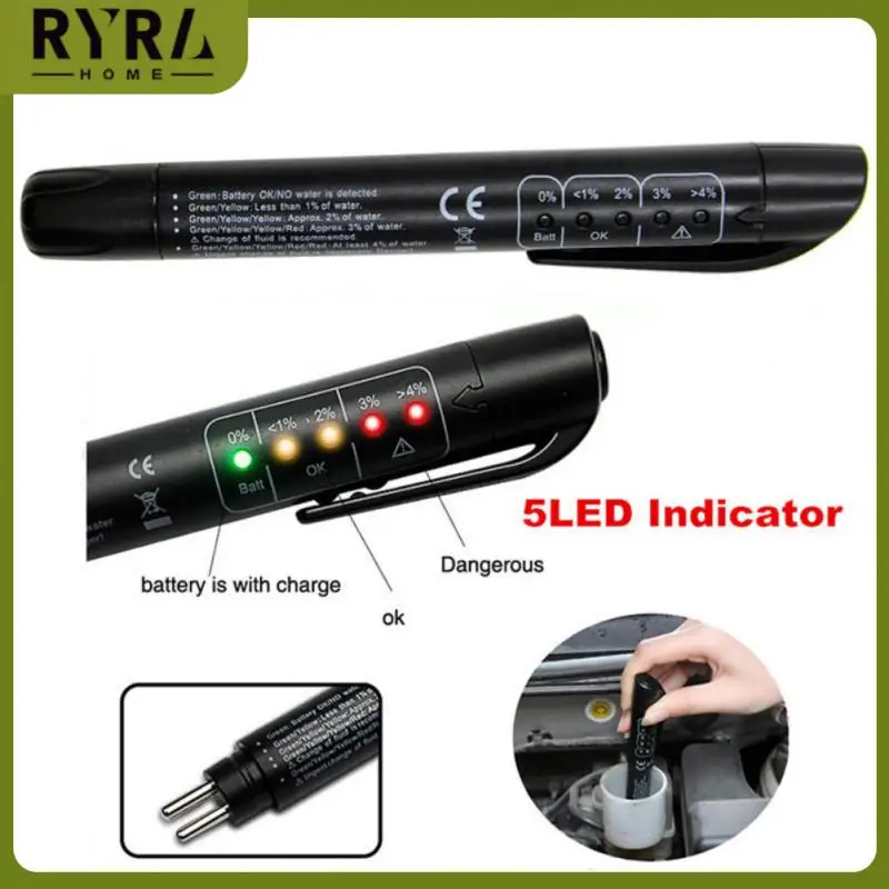 

Oil Quality Check Pen For Determining Brake Fluid Black Car Brake Fluid Tester Pen Led Display Sound Light Alarm Universal