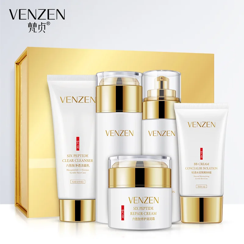 

5set VENZEN peptide moisturizing skin care kit moisturizing, nourishing, rejuvenating, pore shrinking facial care kit