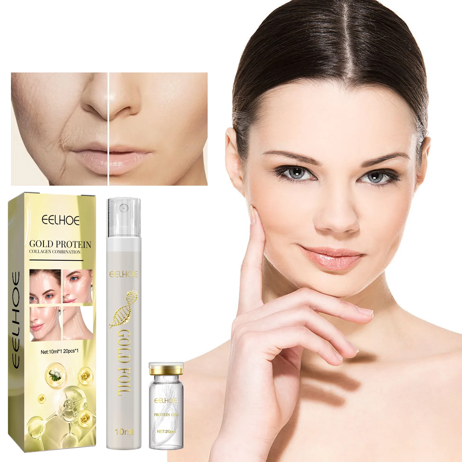 

EELHOE Protein Line Lifting and Firming Kit Skin Facial Lightening Fine Lines Shaping Firming and Nourishing Serum