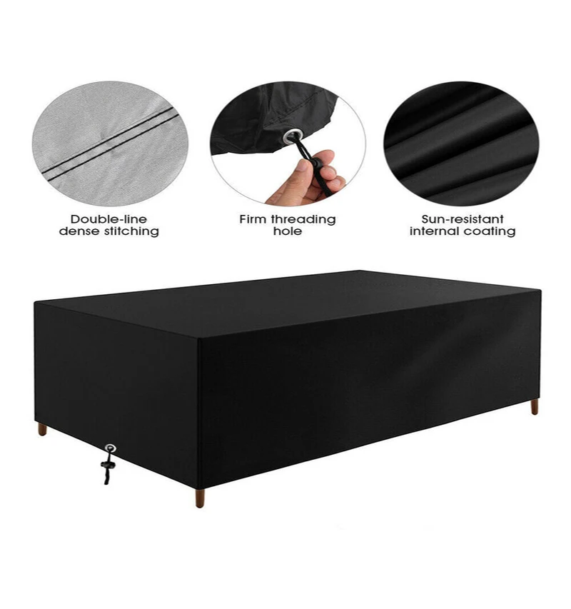 Квадратный чехол из полиэстера для мебели и уличных столов с защитой от пыли