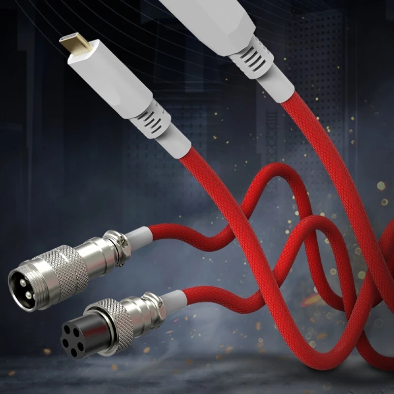 

Mechanical Keyboard Metropolis Cord Aviator- Connector Mechcables Coiled Type-C