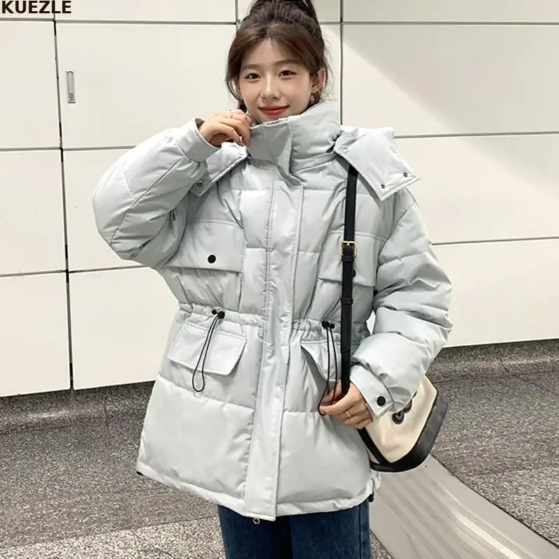 

Winter Parkas Coats Loose Jacket Women Parkas Jackets Thick Down Cotton Padded Coat Female Fashion Hooded Casual Puffer Coats