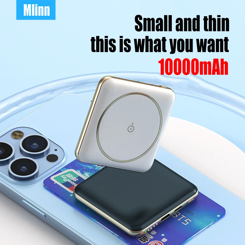 10000mAh Portable Magnetic Wireless Power Bank Small PowerBank Safe Spare Battery Pack Mag for MacSafe iPhone 14 13 12 Pro Max