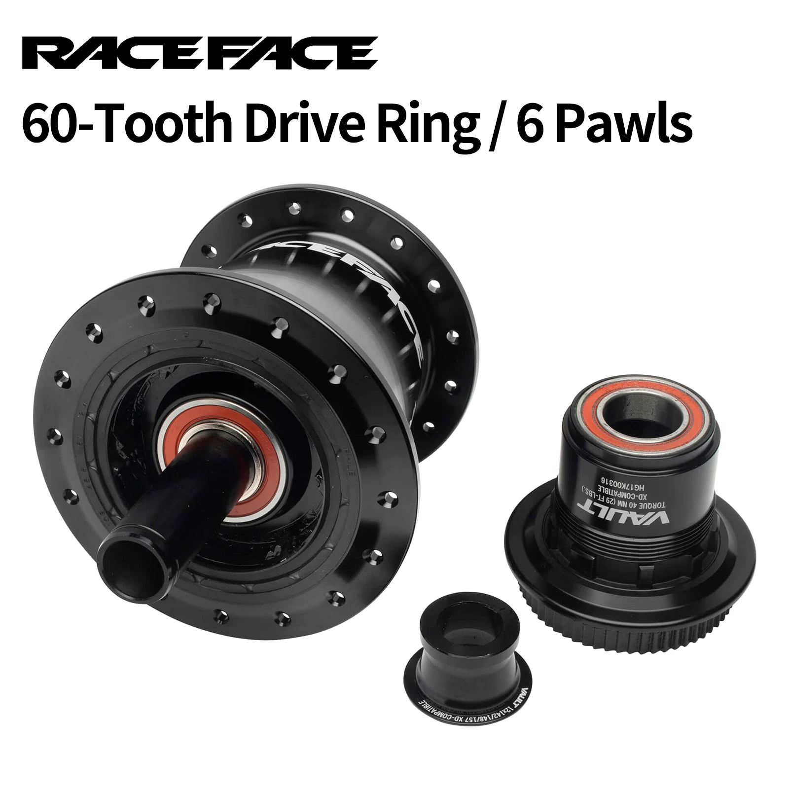 Фото Ступица RACEFACE Vault J-Bend — втулки 32H J414/J424 15x110 12x148 32H xD Freehub 6-болтовый комплект 60T F/R №4