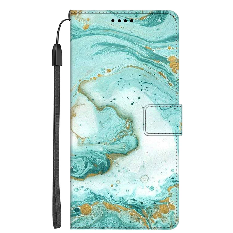 Marble Leather Case For Samsung S22 S21 S23 S24 Ultra Plus S20 FE Luxury Fashion Protective Shell Magnetic Wallet Shield Cover