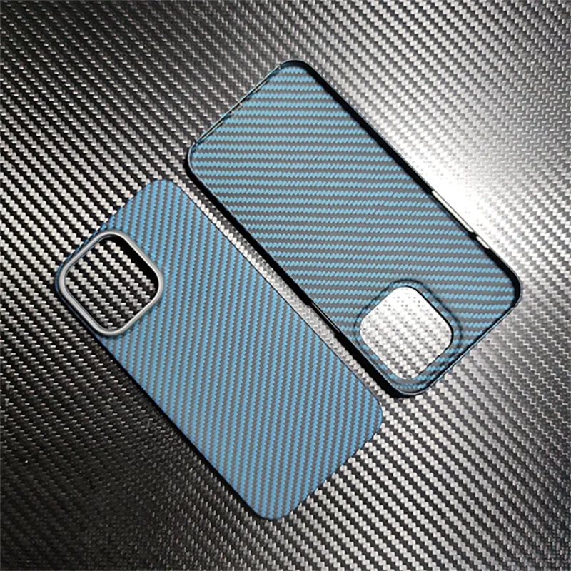 Kup Prawdziwe Etui Z Włókna Węglowego Dla Iphone 14 Pro Max Ultra Cienka Otwarta Soczewka Niebieska Obudowa Z Włókna Aramidowego Dla Iphone 14 Plus