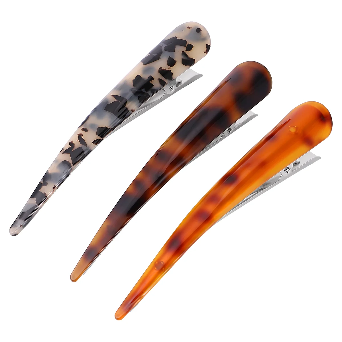 

Hair Clips Alligator Duckbill Acrylic Clip Thick Styling Large Teeth Barrettes Clamps Duck Vintage Women Salon Hairpins Haircut