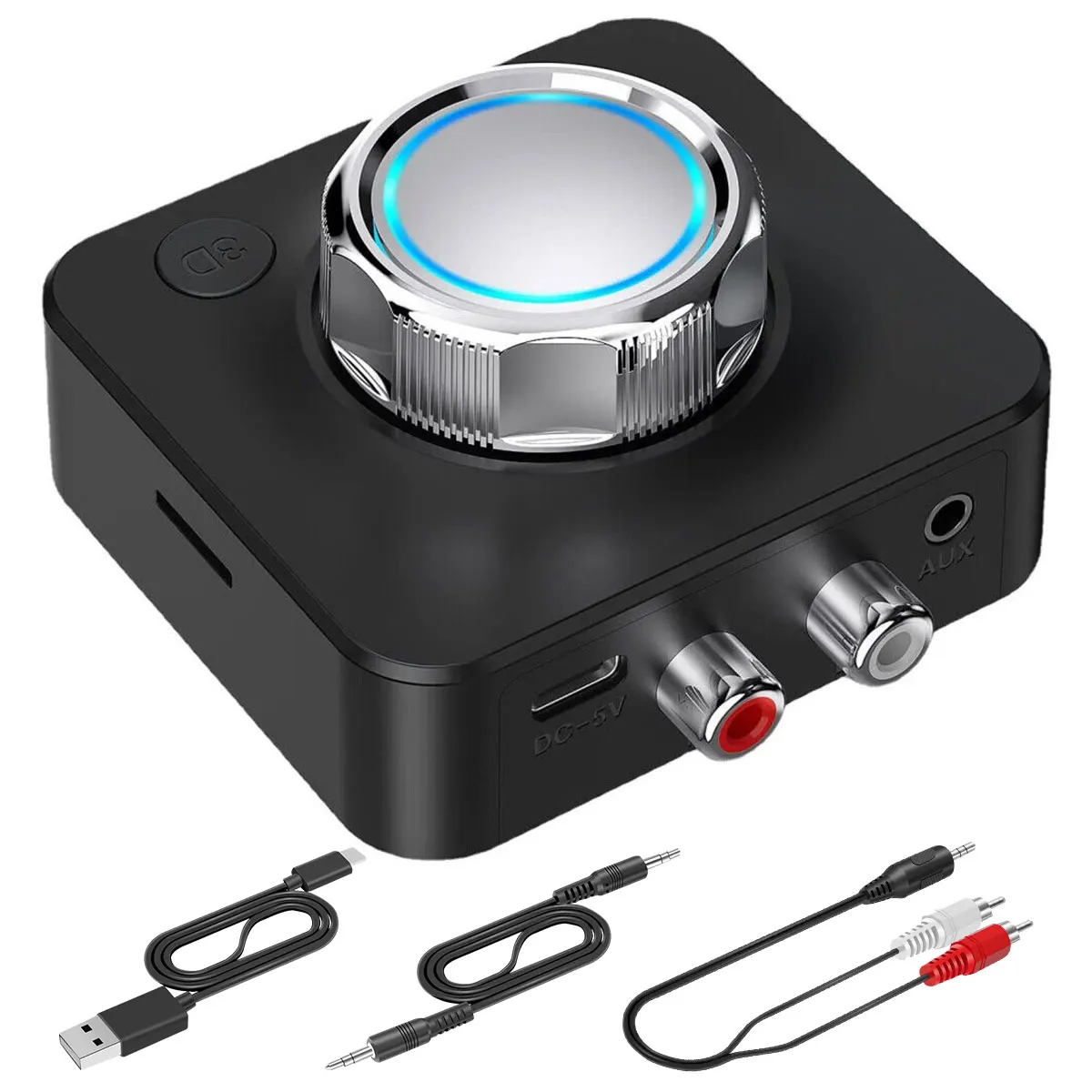 

Новый Bluetooth 5,0 приемник 3D стерео Bluetooth аудио адаптер с 3,5 мм AUX портами и 2 RCA портами для автомобильного аудио без Bluetooth