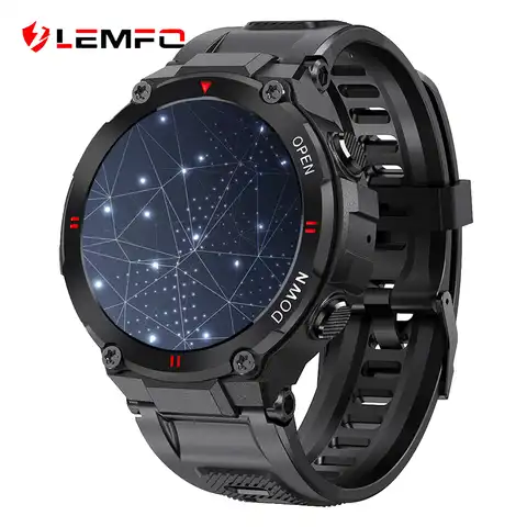 LEMFO K22 смарт часы мужские умные часы Звонок по Bluetooth 400 мАч 30 Day Standby фитнес часы Пользовательский циферблат часы смарт IP67 часы водонепроницаем...
