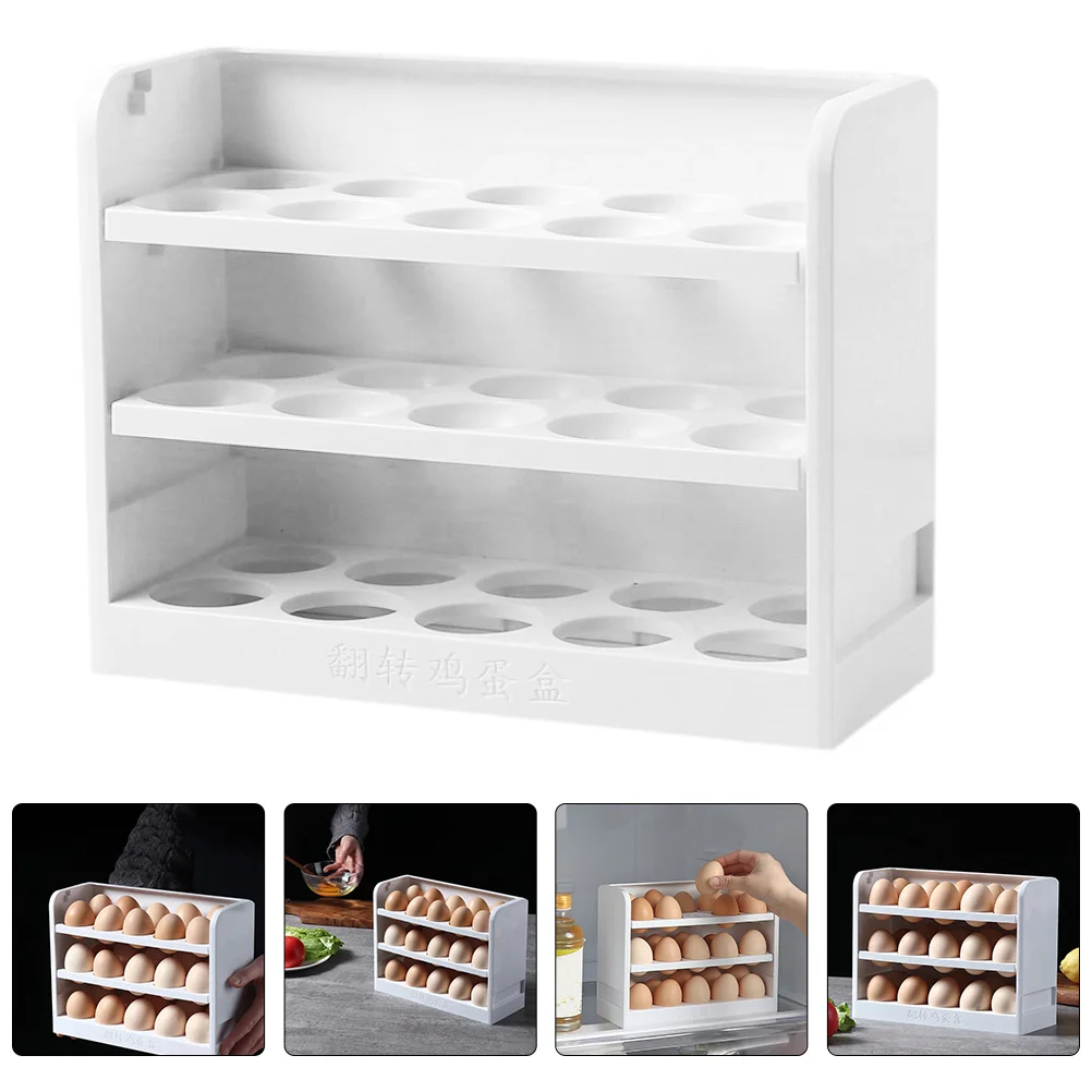 

Egg Refrigerator Storage Holder Organizer Rack Tray Container Boxfridge Household Kitchen Cartons Flats3 Dispenser Eggs Display