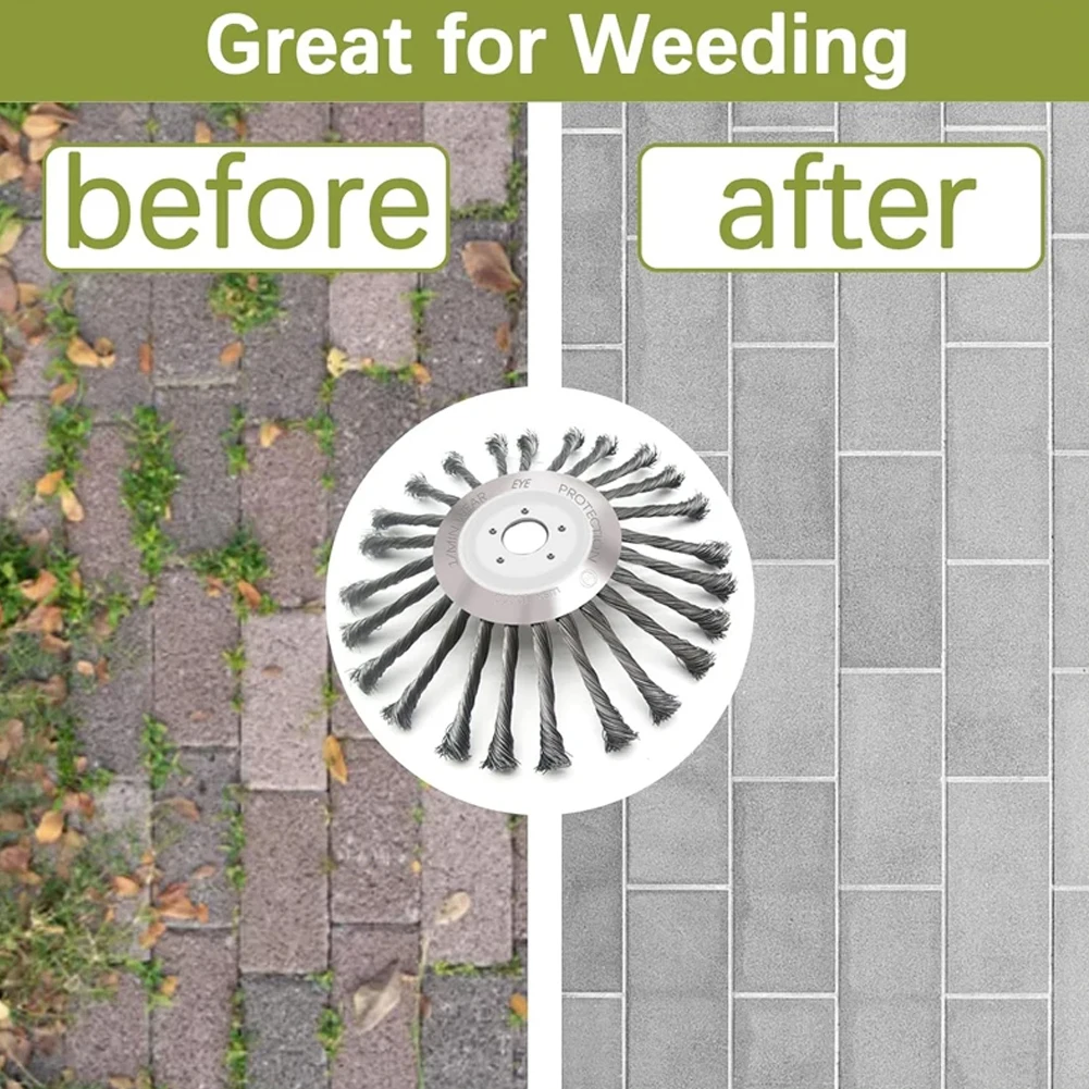 10-дюймовое колесо для удаления ржавчины универсальная садовая щетка прополки