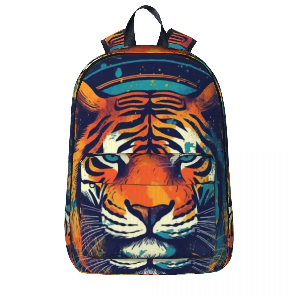 

Tiger Backpack Illustration Abstraction Workout Backpacks Student Unisex Design Lightweight High School Bags Streetwear Rucksack