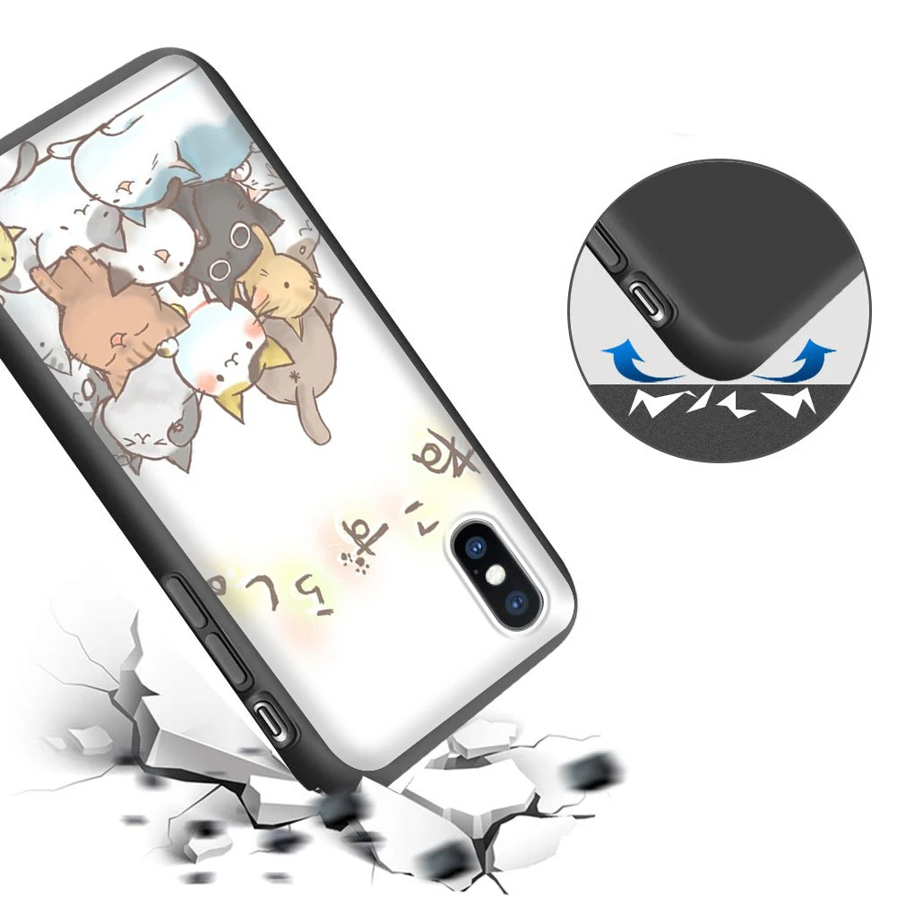 F8 Comics Cat Meow Lovely Soft Silicone Case for Samsung Galaxy S7 8 9 10 20 Plus FE Ultra Lite Edge Caver