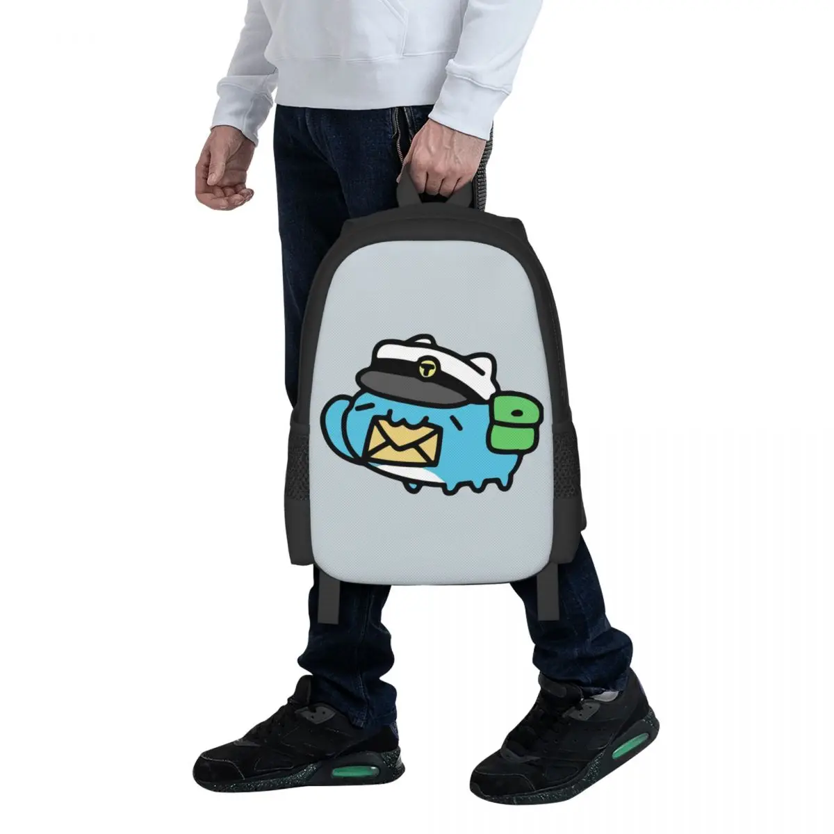 Фото Рюкзак Postman, Comic Cat, школьный рюкзак для студентов, походный рюкзак для путешествий, модная сумка для книг, сумки через плечо для мальчиков и девочек №1