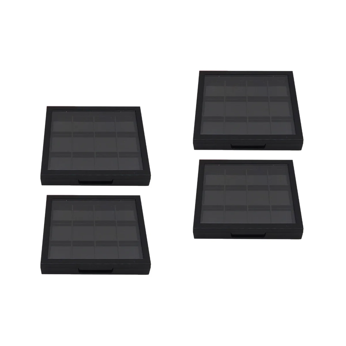 

4 Pcs DIY Makeup Travel Valet Tray Makeup Empty Eyeshadow Organizer Eyeshadow Pallets Sample Jars Clear Cream Box