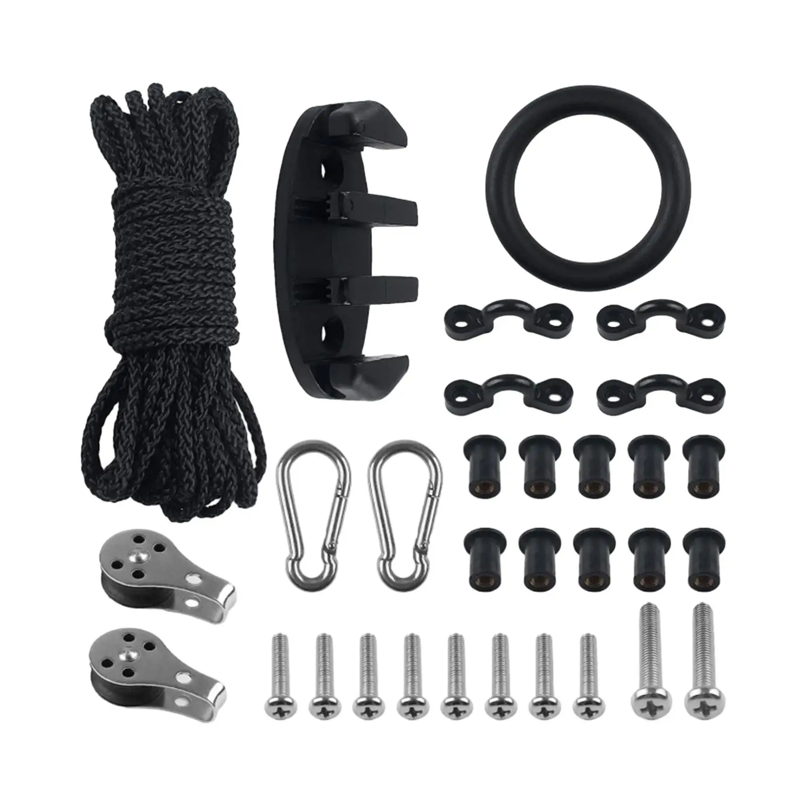 

3Pcs Kayak Deck Rigging Kit with Screw Elastic Bungee Shock Cord for Water Sports Fishing Boat Indoor Outdoor Activities Canoe