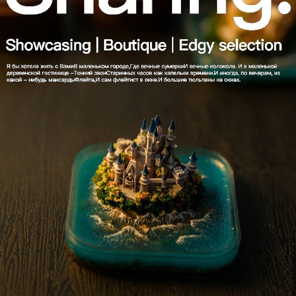 

Новая модель замка, церковные мелкие частицы, имитация знаменитого архитектурного готового продукта, милые украшения для рабочего стола