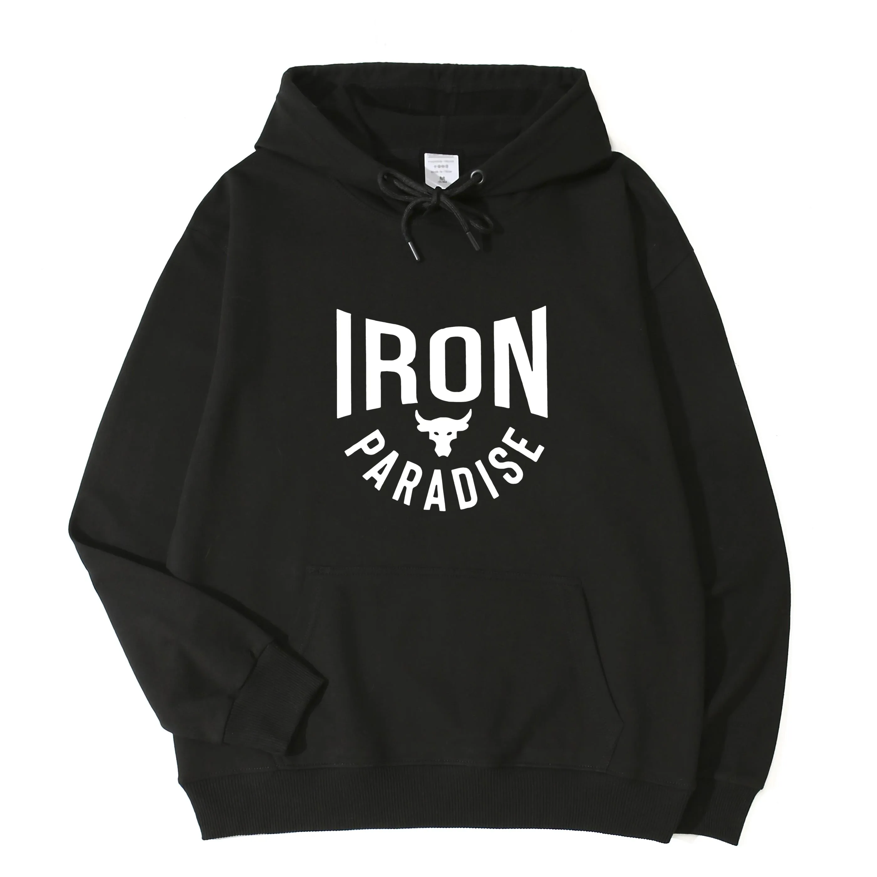 

Iron Paradise Brahma Bull Project - Rock High Quality Printed Hoodie 100% Cotton Pocket Sweatshirt Unique Unisex Top Asian Size