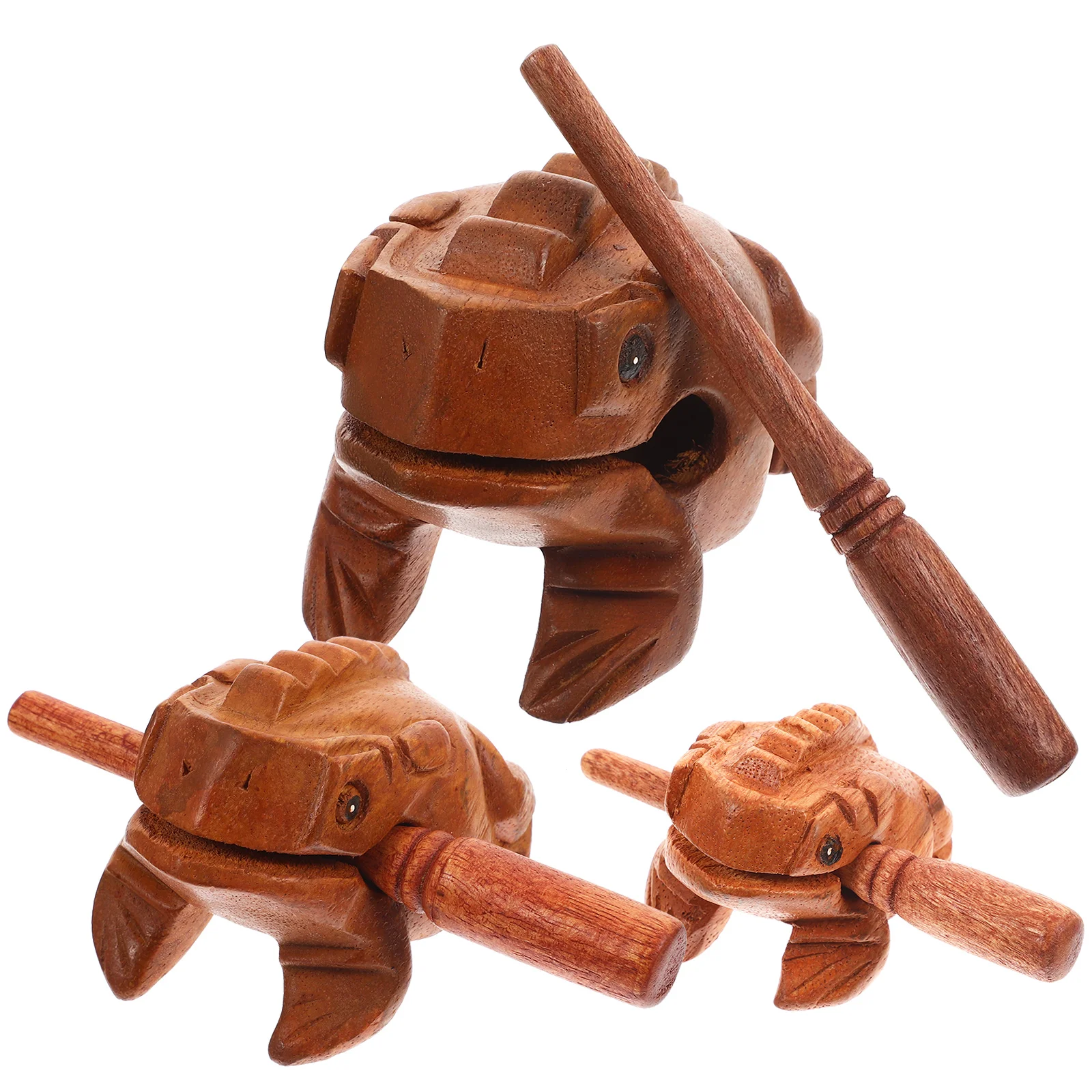 

Percussion Instrument Wooden Shape Craftfrogs Ornament Decordecorative Toy Musical