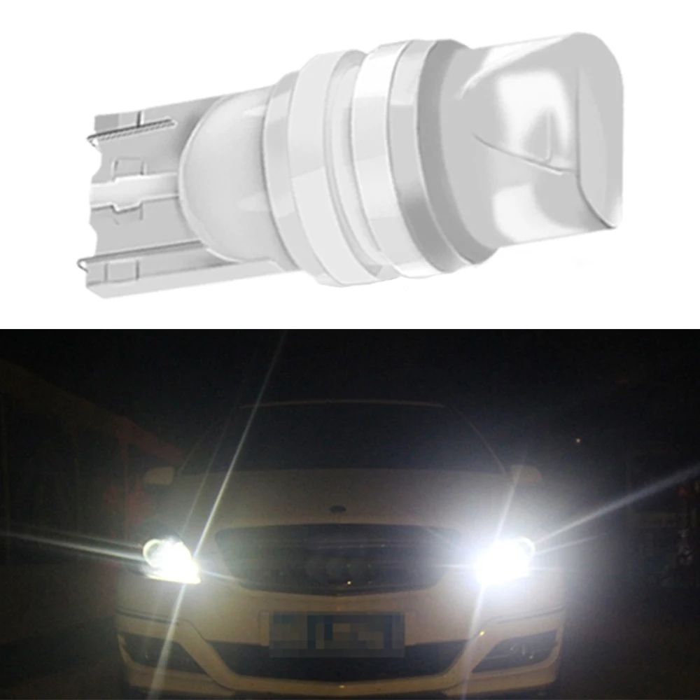 

1x Car 2 Led T10 W5W 3030 Ceramic 194 168 Auto Instrument Reading Light DC 12V Signal Lights Bulbs White Fog Lens Warning Lamps