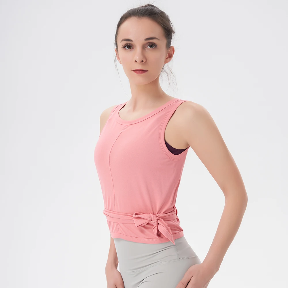 Sexy Open Back Sport Shirt Womens Clothing Gym Tank top Loose Multiple Wear Fashion Sleeveless Fitness Yoga Summer Sports Vest