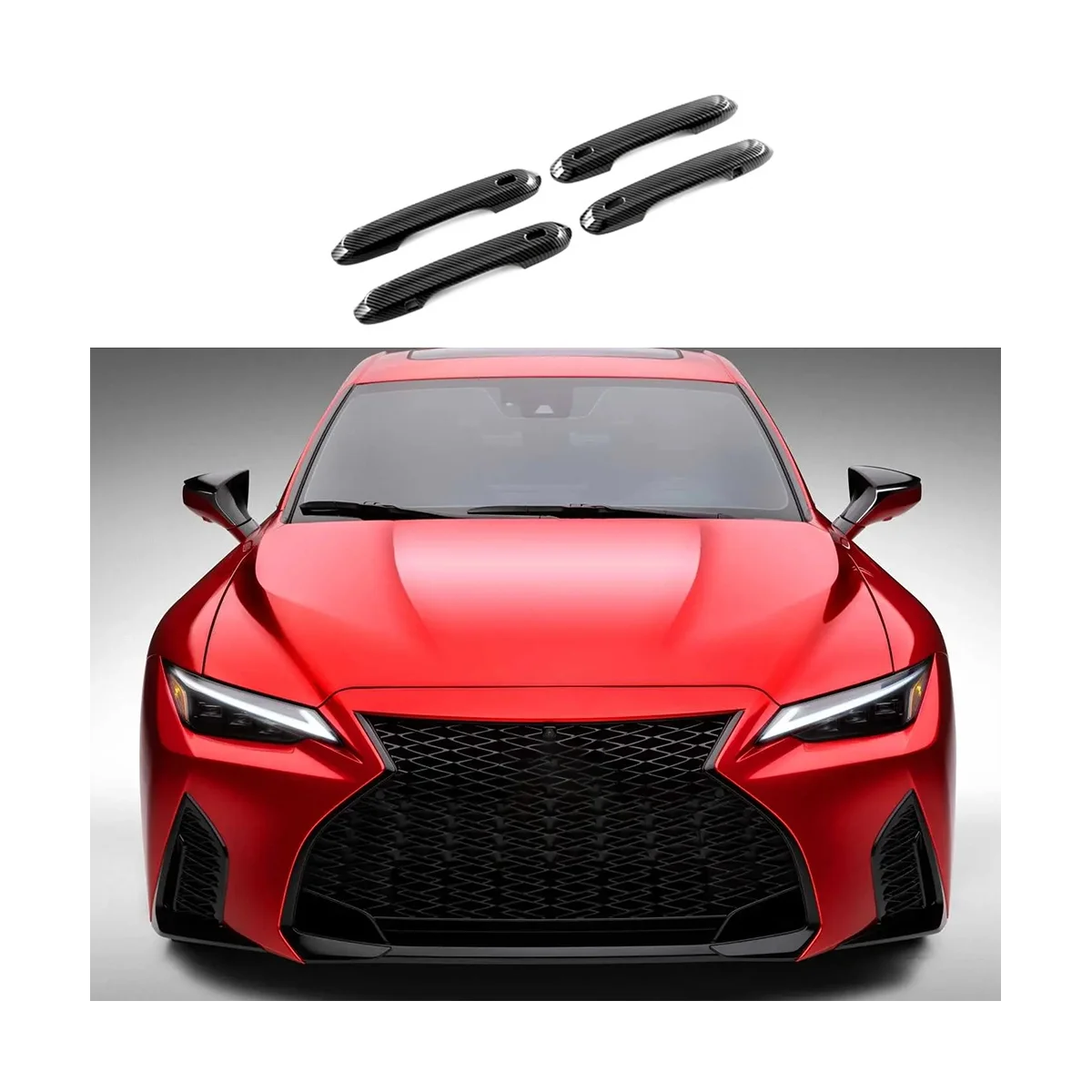 Наклейка на дверную ручку из углеродного волокна для Lexus 350 RX350H 500 2023 +