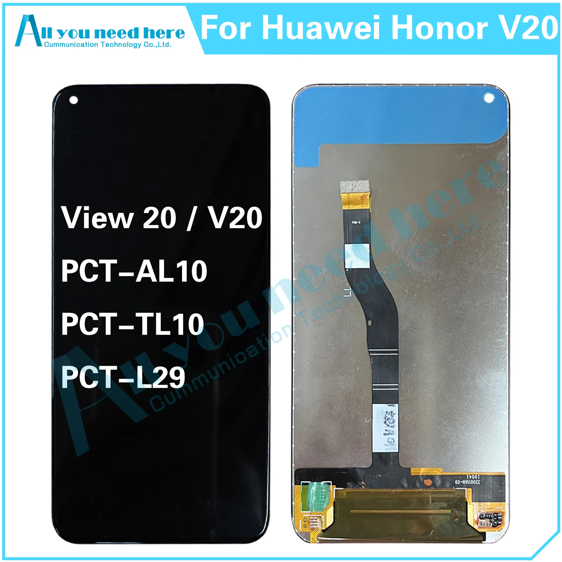 Экран для Honor View 20 V20 PCT-AL10 PCT-TL10 PCT-L29, ЖК-дисплей, экран с дигитайзером в сборе для Honor View20, замена