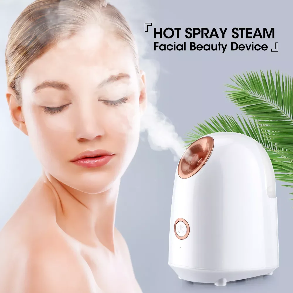 

NEW2023 140ML Hot Spray Face Steamer Facial Humidifier Moisturizer Atomizing Face Steaming Device SPA Nano Mist Sprayer Skin Car