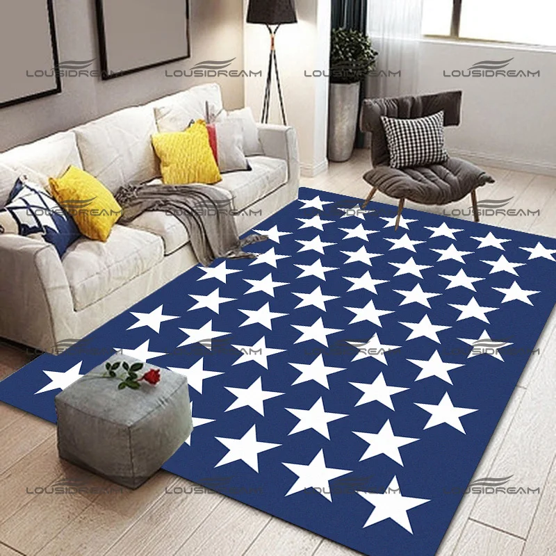 

Cartoon Pentagram Flannel Carpet Square Children's Room Decorative Rugs Modern Home Living Room Floor Mat Bedroom Carpet