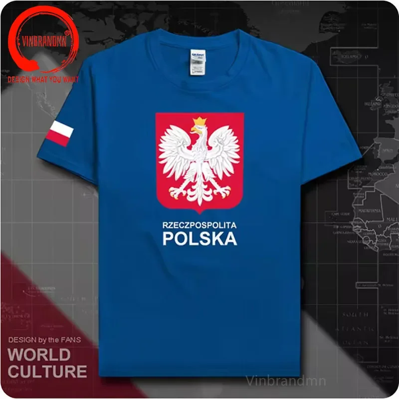 Poland Mens T Shirts Man Polish Pole Jerseys Hip Hop Nation Cotton T-shirt Fitness Clothing Tops Tee Country POLSKA POLAK TShirt