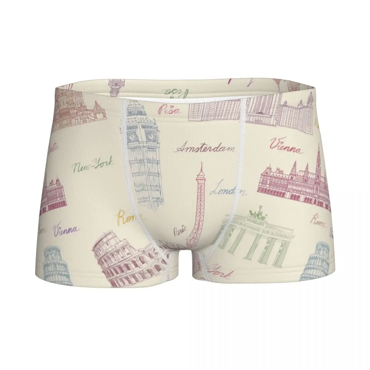 

Boys Eiffel Tower Envelope Boxers Cotton Youth Soft Underwear Vintage Children's Panties Funny Teenagers Underpants