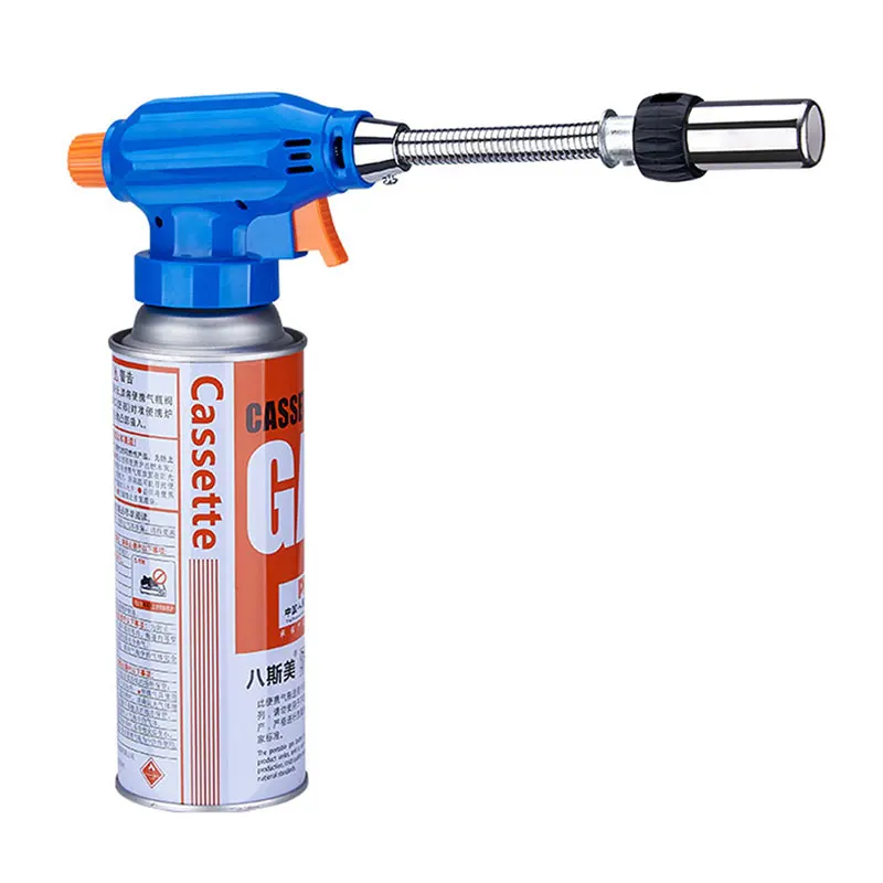 

Gas Torch Flame Gun Flamethrower with Adjustable Hose Camping BBQ Flame Ignition Blowtorch Lighter