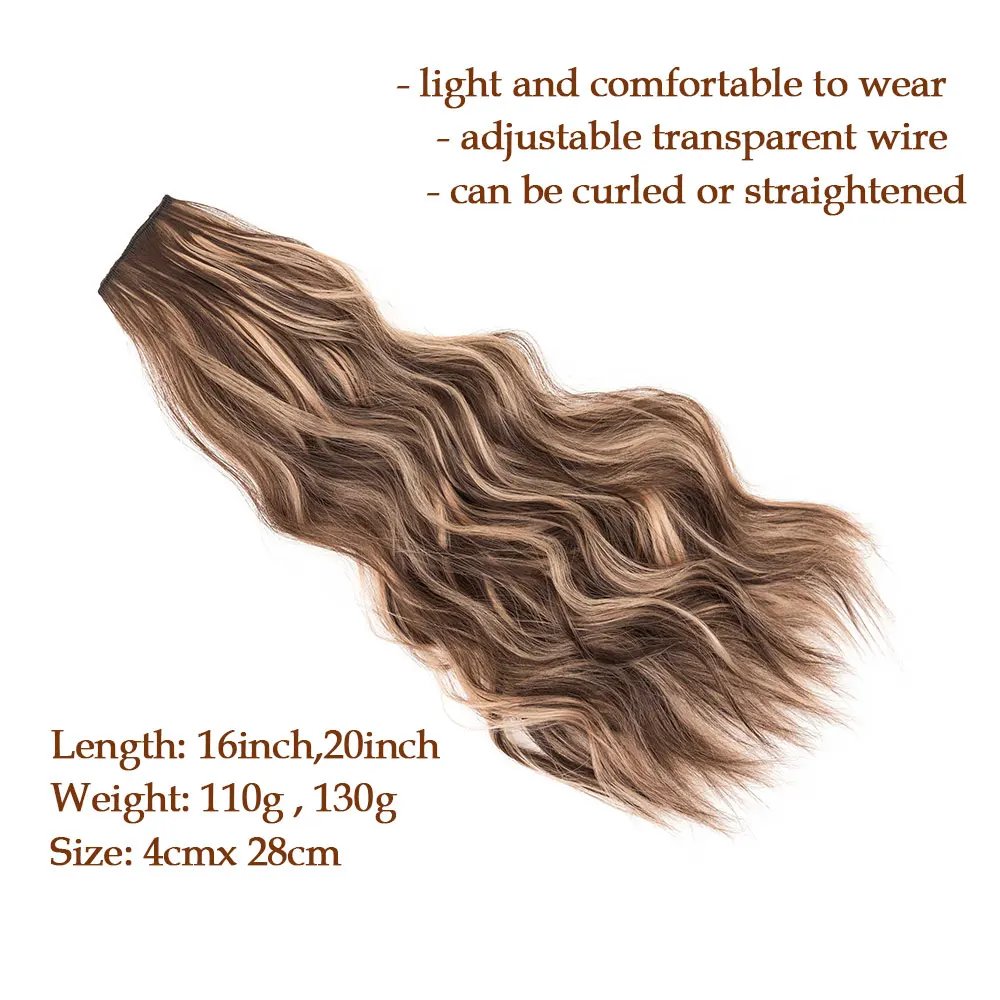 BENEHAIR 20-дюймовые невидимые проволочные наращивания волос с более тонким мягким