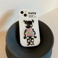 fashion trend flower daisy candy bear phone case cover for iphone 11 12 13 pro x xr xs max shockproof case for iphone 13 cases