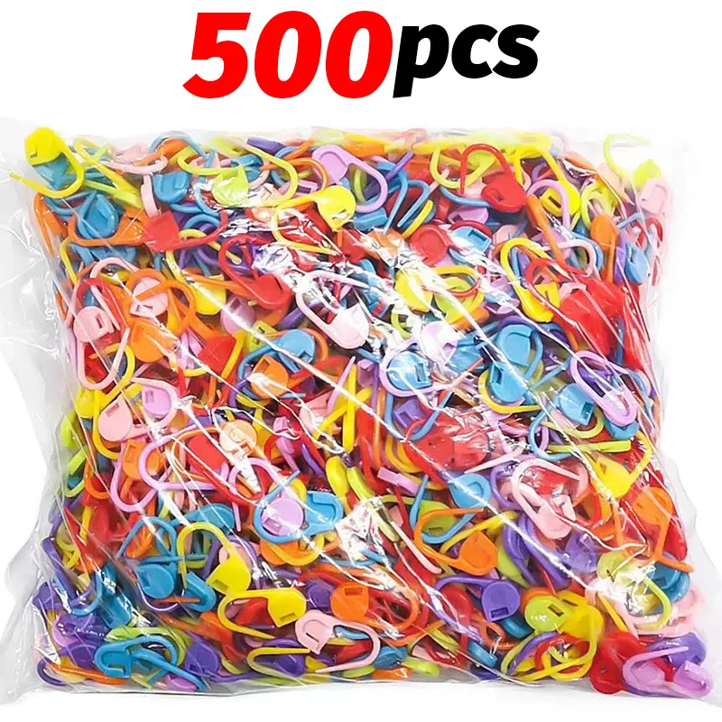 

50-500pcs Plastic Small Crochet Locking Stitch Markers Clips Knitting Latch Tools Needle Clip Hook DIY Sewing Mark Tool Pins
