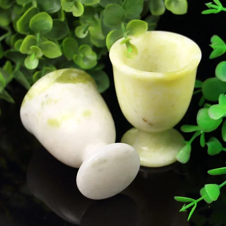 2 шт. натуральный белый зеленый нефритовый бокал для вина модная чашка в