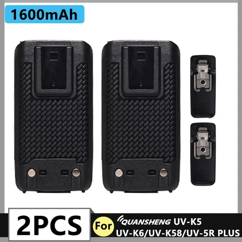 Оригинальная батарея Quansheng UV-K5 1600 мАч для рации UV-5R PLUS
