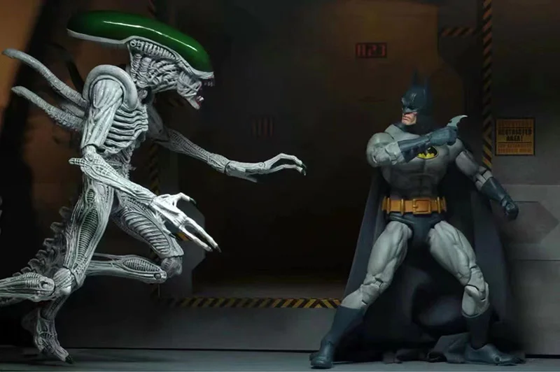 Фигурка Neca Superman Batman VS Alien Xenomorph NYCC 2019 Коллекционная модель игрушки 2 шт./компл.