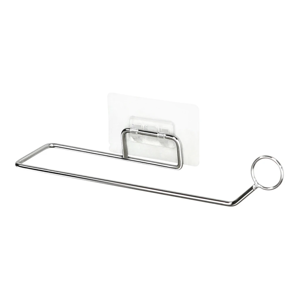 

Stainless Steel Toilet Paper Holder Kitchen Roll Holder Towel Hanger Rack Bar Cabinet Rag Shelf Wall Mounted Bathroom Accessorie